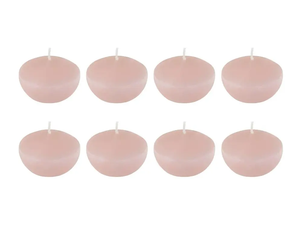 Lot de 8 Bougies Chauffe-Plat "Flottante" 6cm Rose