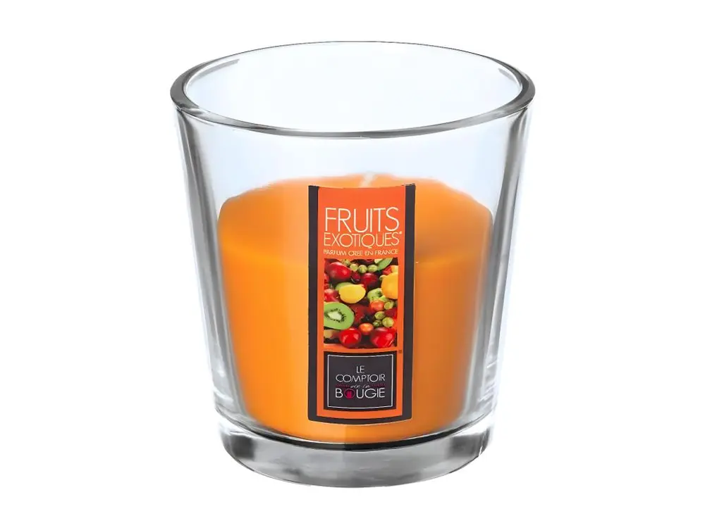 Bougie Parfumée en Verre "Nina" 90g Fruits Exotiques