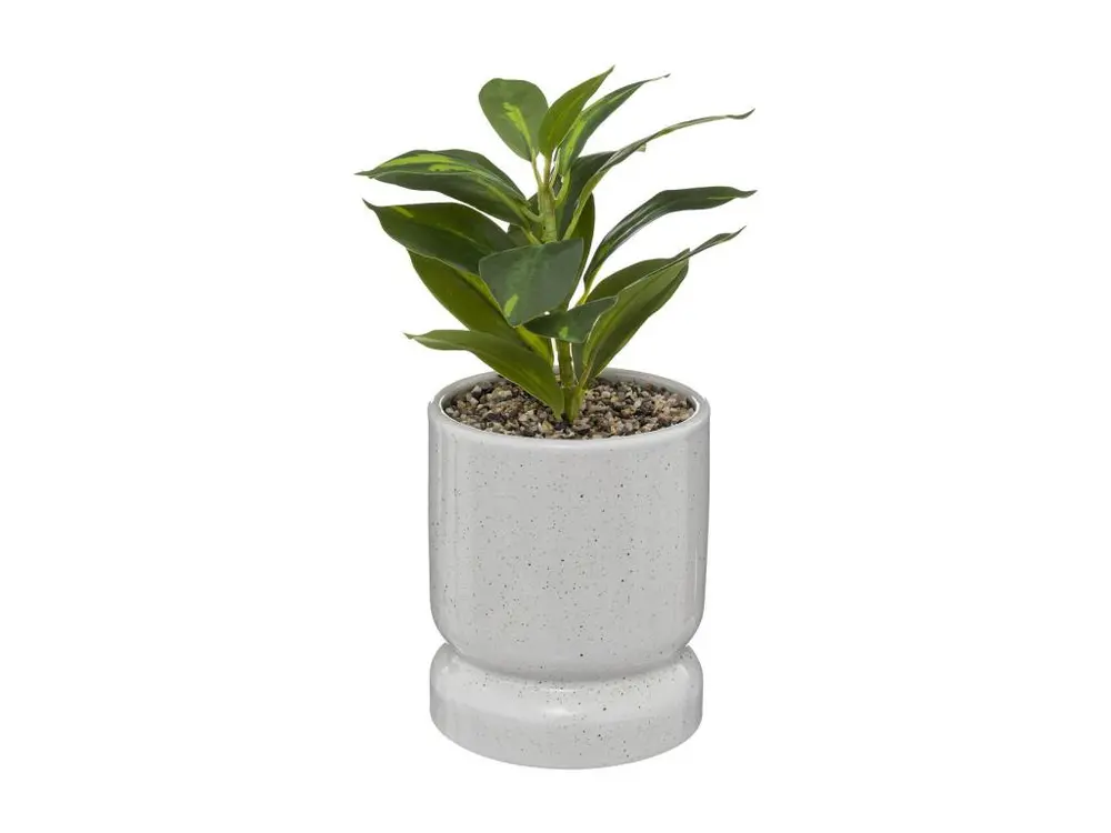 Plante verte artificielle pot en céramique H 30 cm