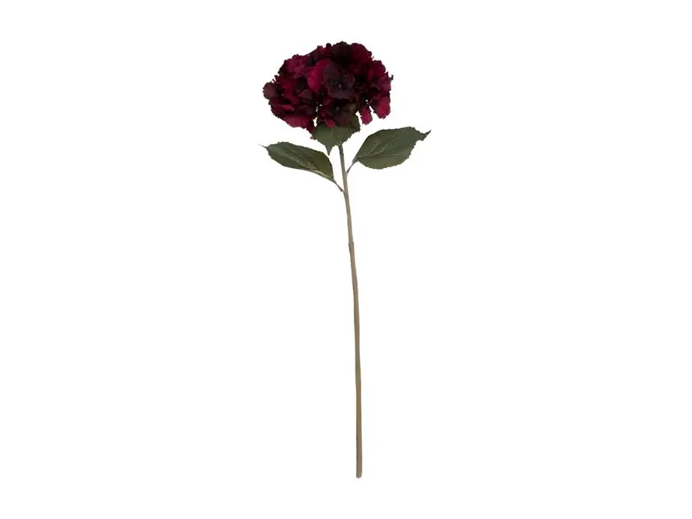 Fleur Artificielle "Hortensia" 83cm Rouge Foncé