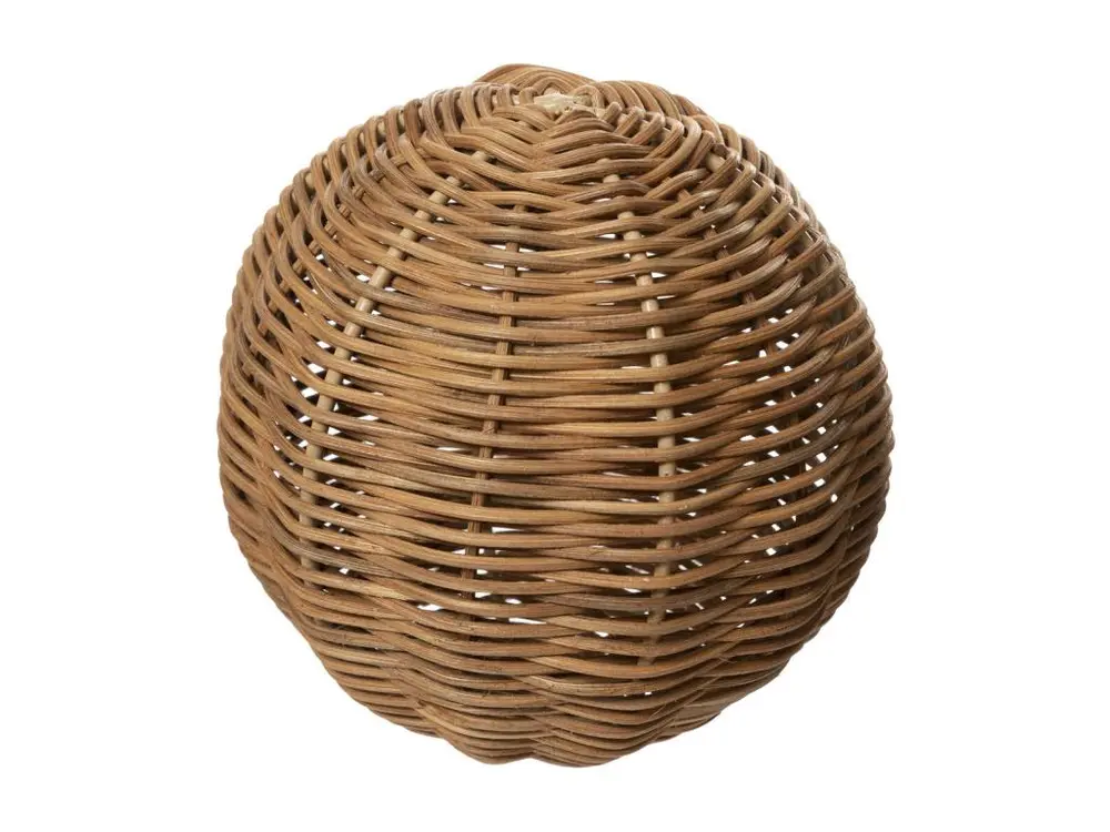 Boule déco en Rotin et Métal D 15 cm