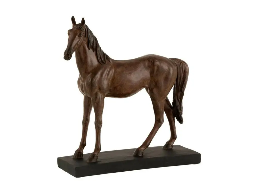 Statuette Déco "Cheval" 38cm Marron