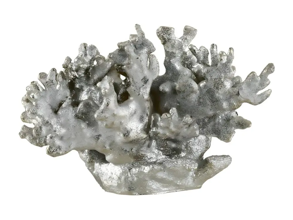 Statuette Design en Résine "Corail" 19cm Argent