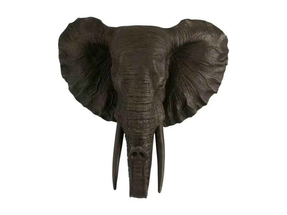 Statuette Déco "Éléphant Suspendu" 43cm Marron