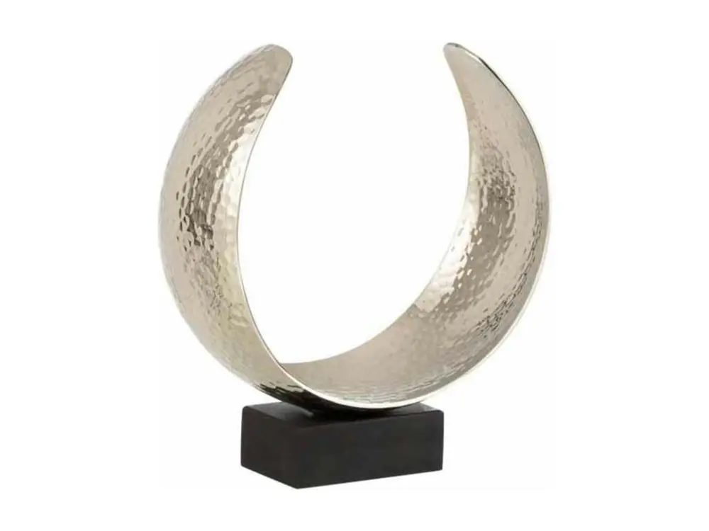 Statuette Déco en Métal "Lune" 26cm Argent