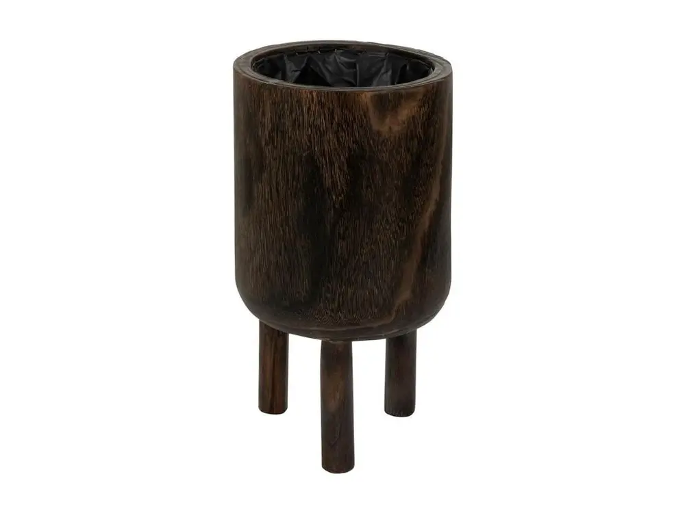 Cache-Pot sur Pied en Bois "Froto" 34cm Marron