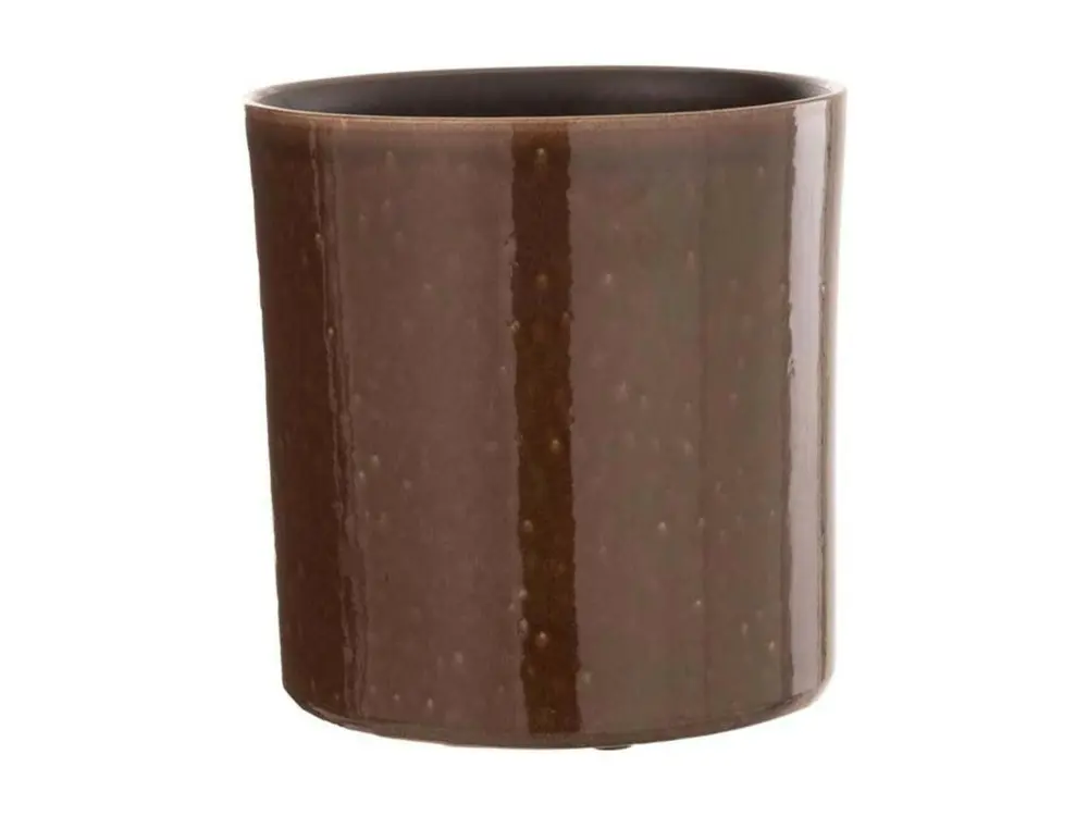 Cache-Pot en Céramique Design "Flek" 20cm Marron