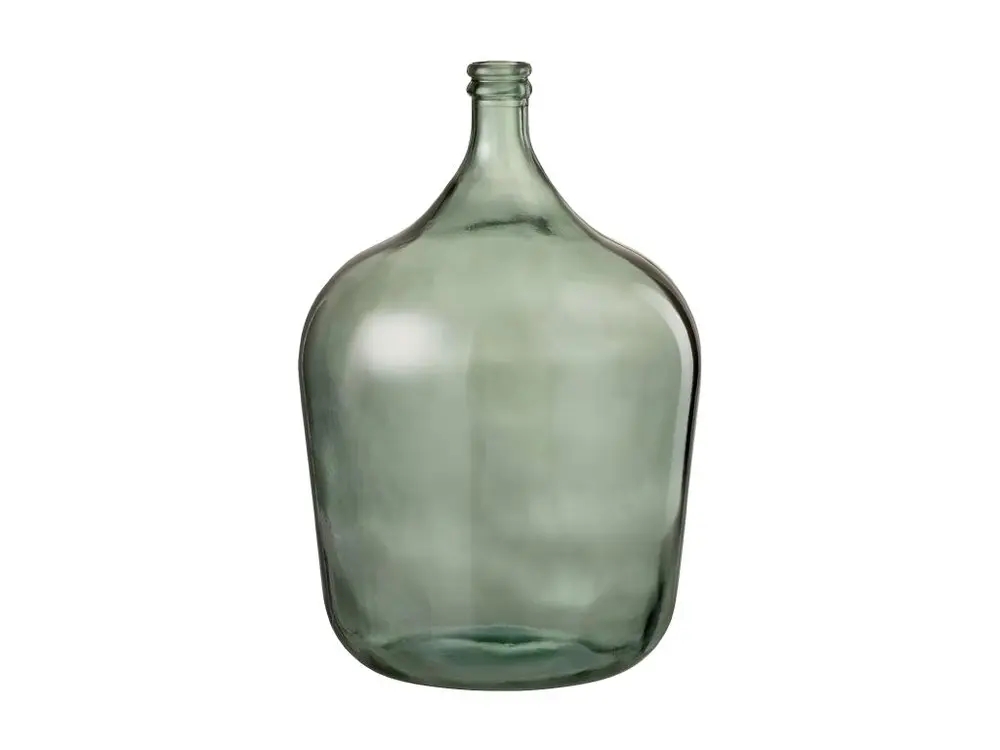 Vase Design en Verre "Carafe" 56cm Vert