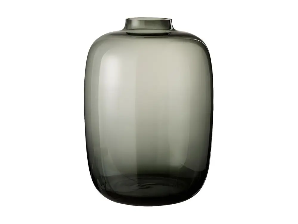 Vase Design en Verre "Cleo" 35cm Gris