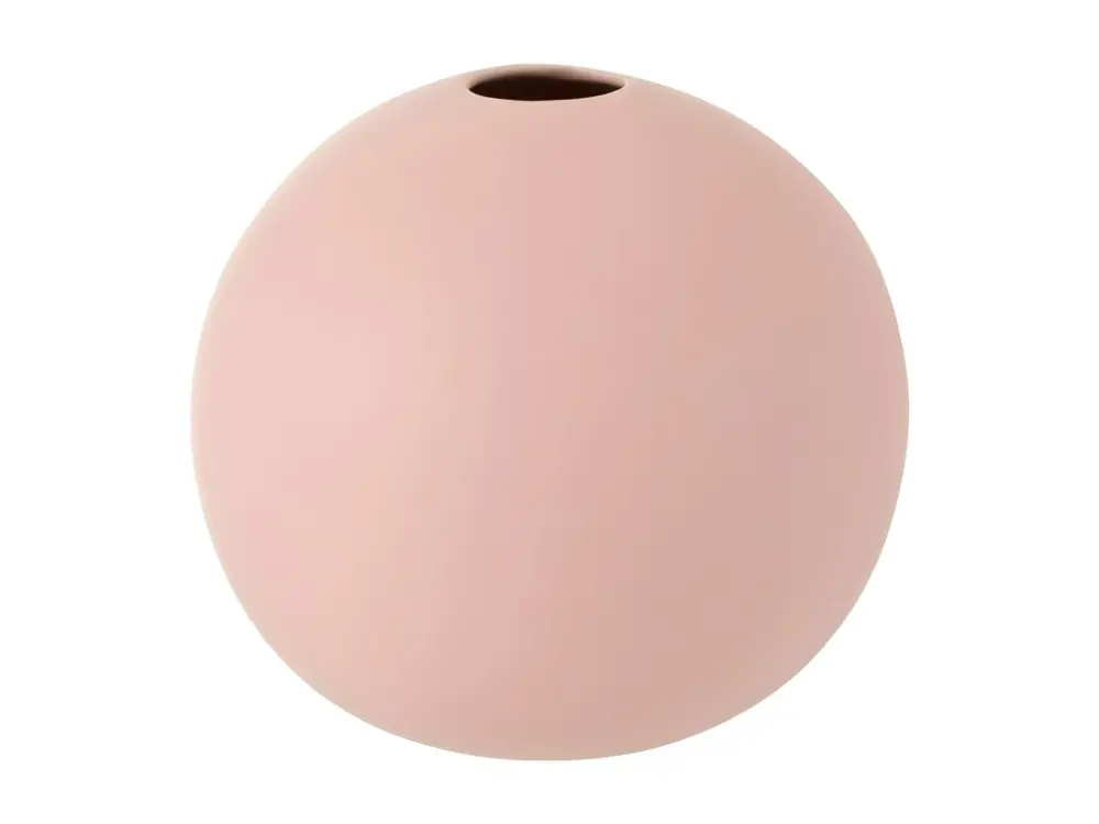 Vase Design "Boule Céramique" 18cm Rose Pastel