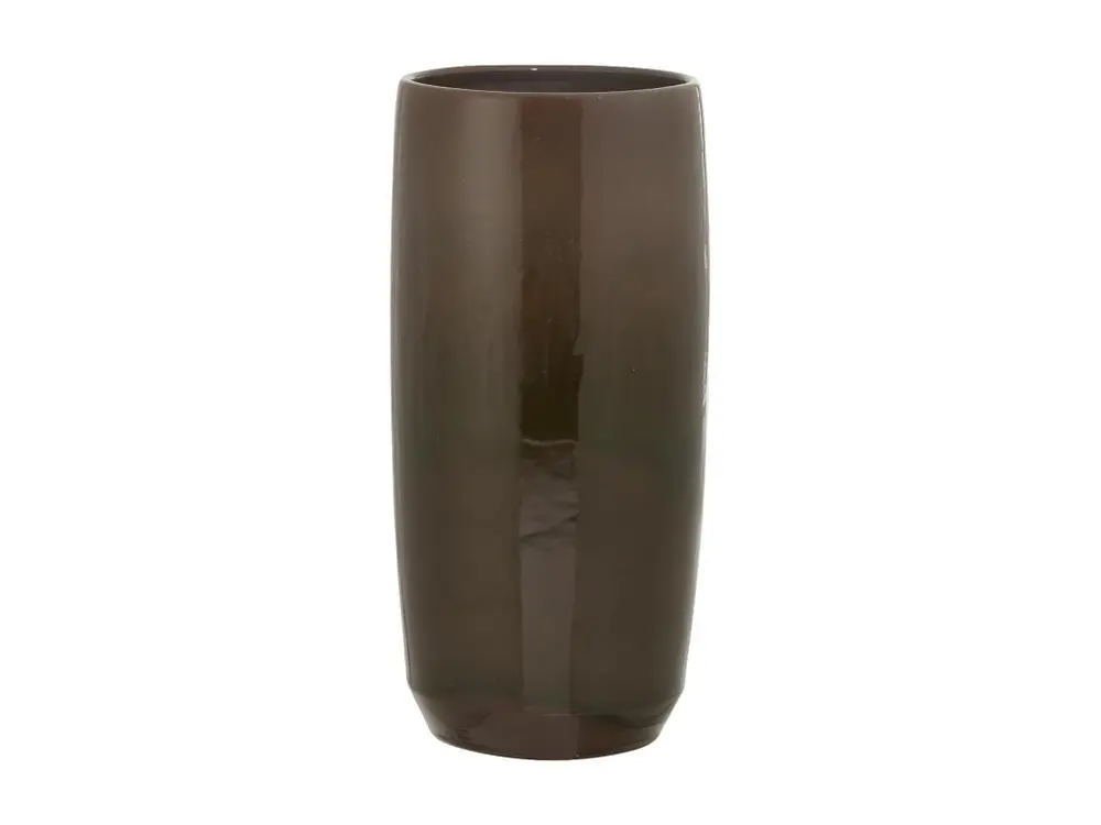 Vase Rond "Bord Céramique" 45cm Vert & Naturel