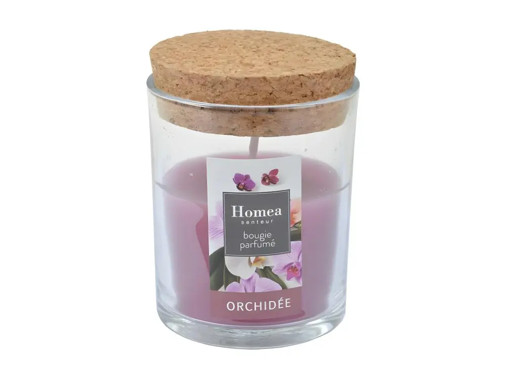 Bougie Verrine Parfumée "Essentiel II" 8cm Orchidée