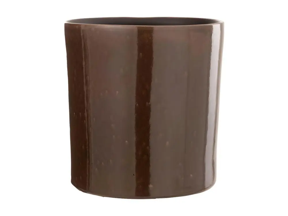 Cache-Pot en Céramique Design "Flek" 25cm Marron