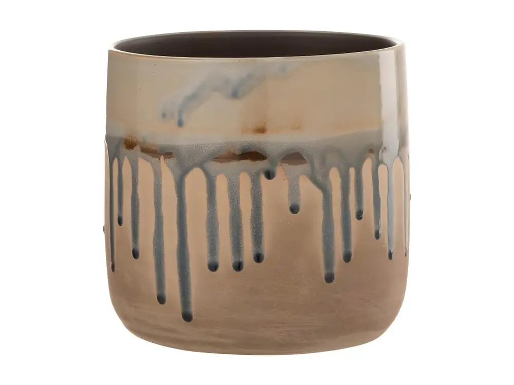 Cache-Pot en Céramique "Droplet" 18cm Beige