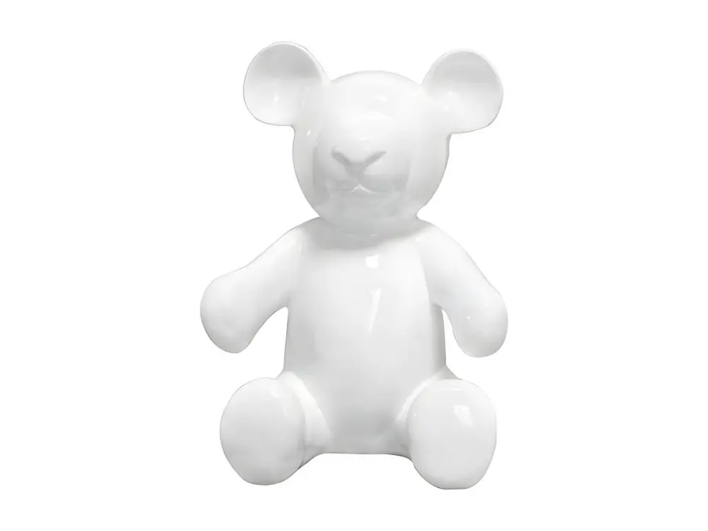 Sculpture Déco Ourson "Ted" 29cm Blanc