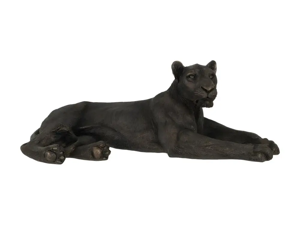 Statuette Déco "Lionne Couchée" 81cm Bronze