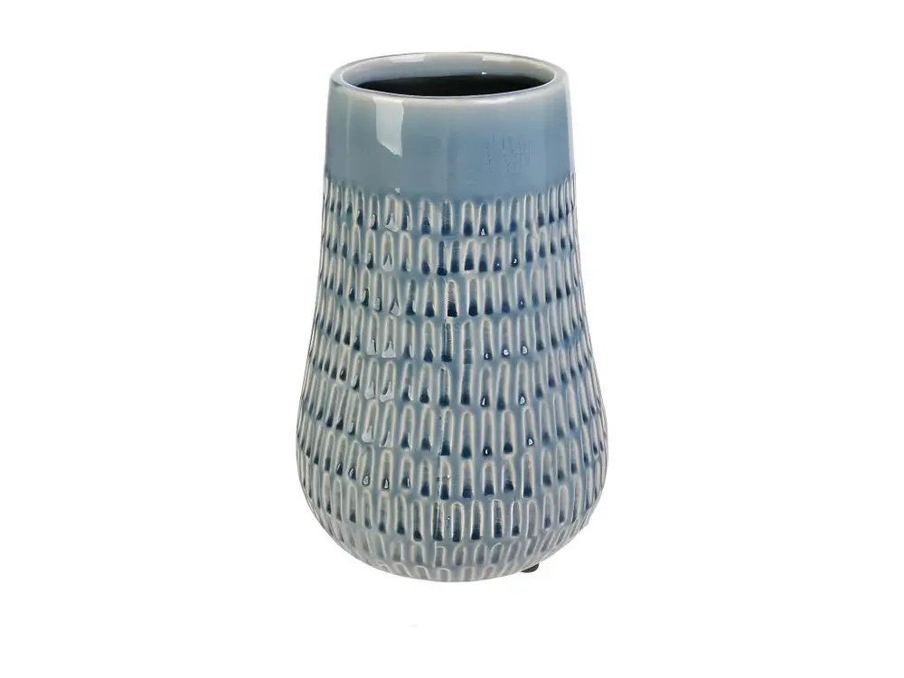 Vase Déco en Céramique "Antica" 23cm Bleu