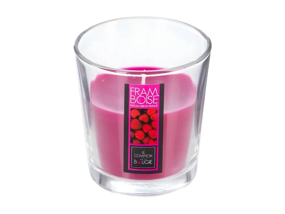 Bougie Parfumée en Verre "Nina" 90g Framboise