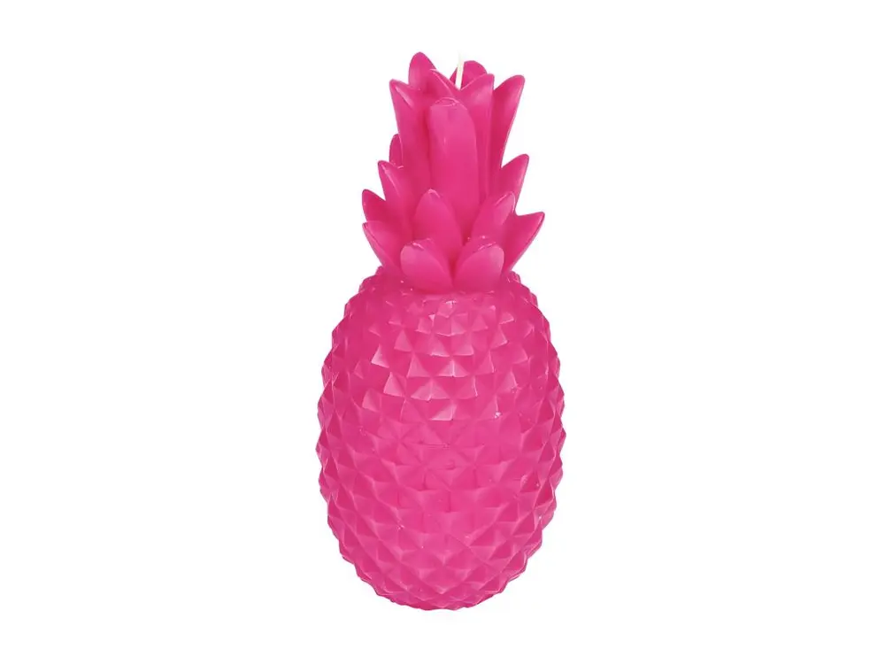 Bougie Déco "Ananas Tropical" 20cm Rose