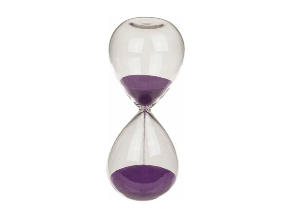 Sablier de cuisine 5 minutes - Sable violet