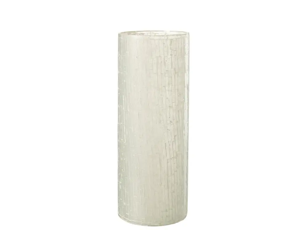 Vase mosaique verre gris clair 16x16x42cm