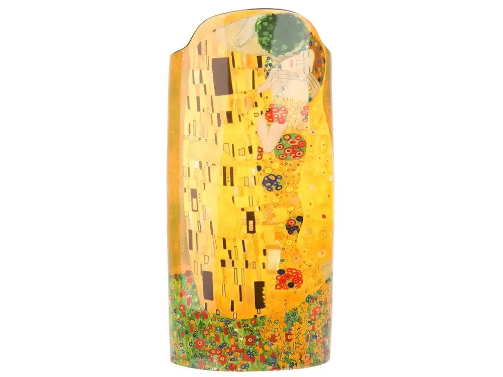 Vase en céramique silhouette - Klimt - Le Baiser 22.2 cm