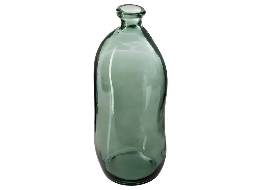 Vase bouteille en Verre recyclé Vert kaki H 51 cm