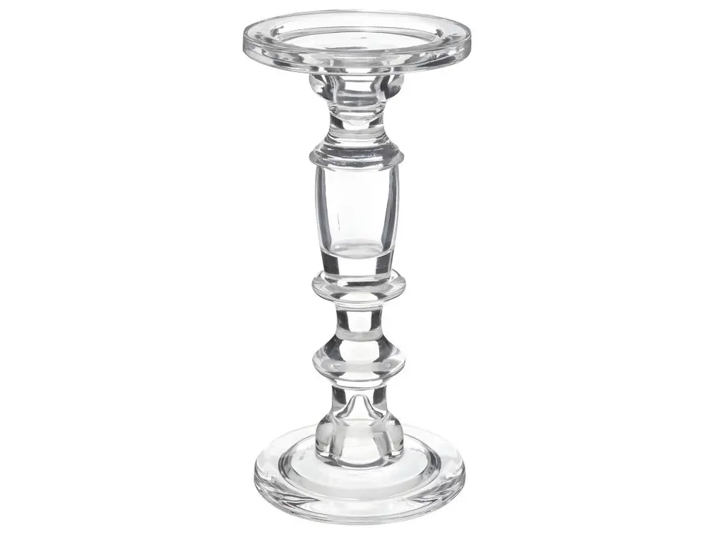 Bougeoir Chandelier en Verre H 24.5 cm