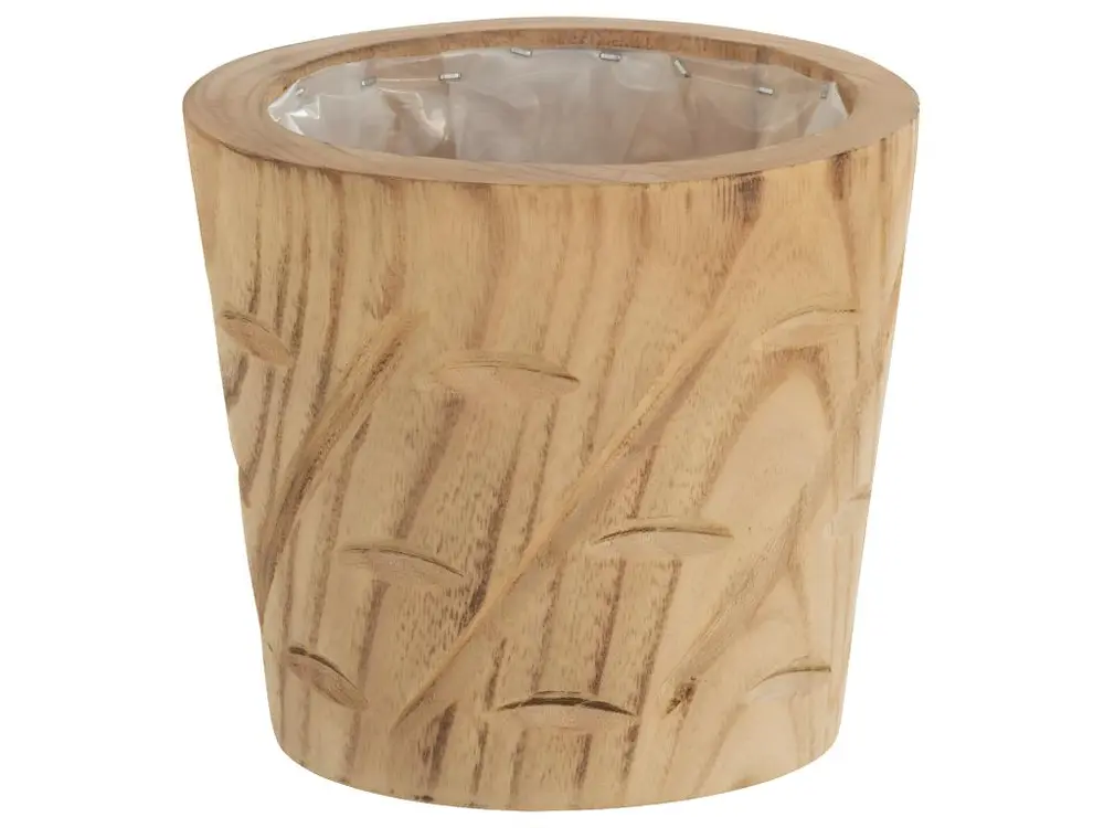 Cache pot en bois naturel 15 cm