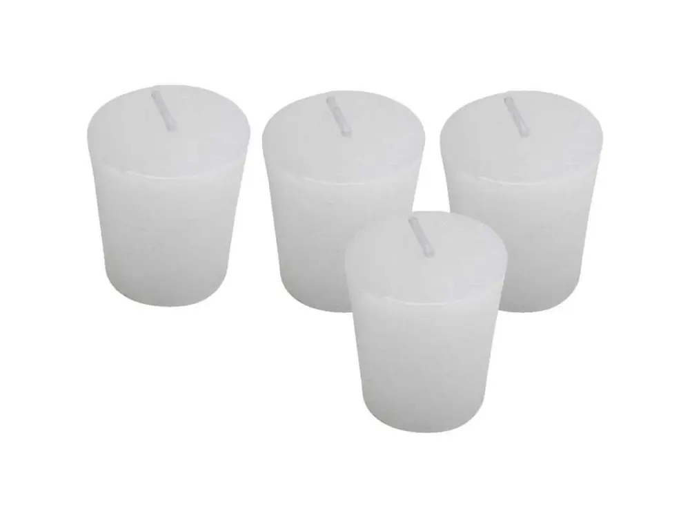 Lot de 4 bougies Votive 4,3 x 4,7 cm blanche