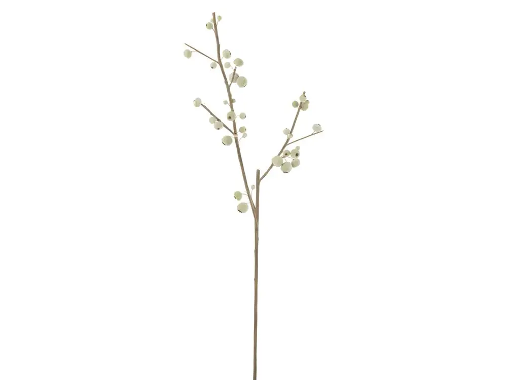 Branches de petites pommes en plastique vert 15x7x125 cm