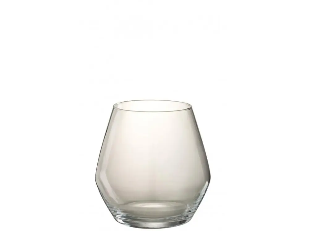 Vase en verre transparent 22x22x24 cm