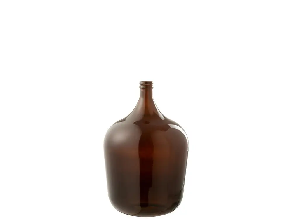 Vase dame jeanne en verre marron 35x35x56 cm