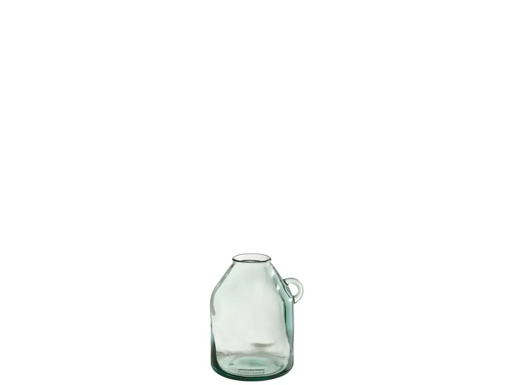 Vase avec anse en verre transparent 20x18x25 cm