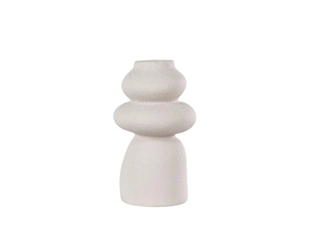 Nosara - Vase de forme organique en grès H26,5cm - Couleur - Ivoire