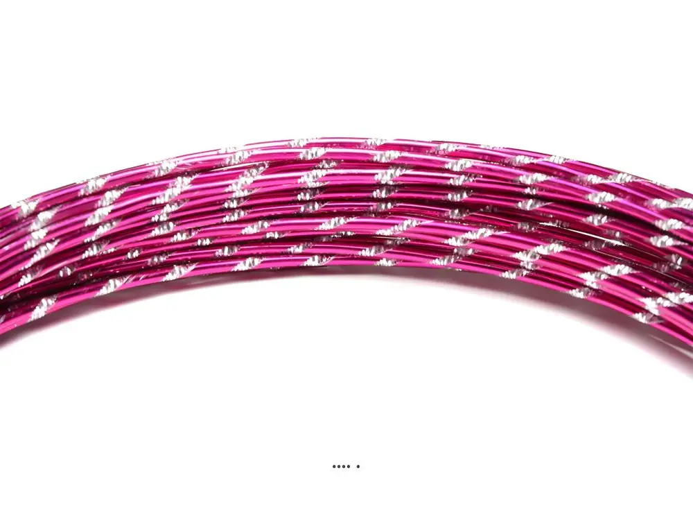 Fil aluminium diamant Fuchsia souple D 2 mm L 10 metrès décoration - couleur: Rose fushia