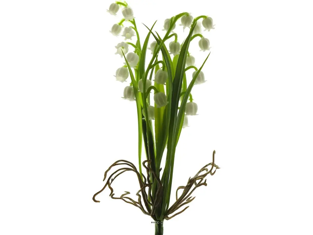 Piquet de 3 brins de muguet artificiel H 19 cm