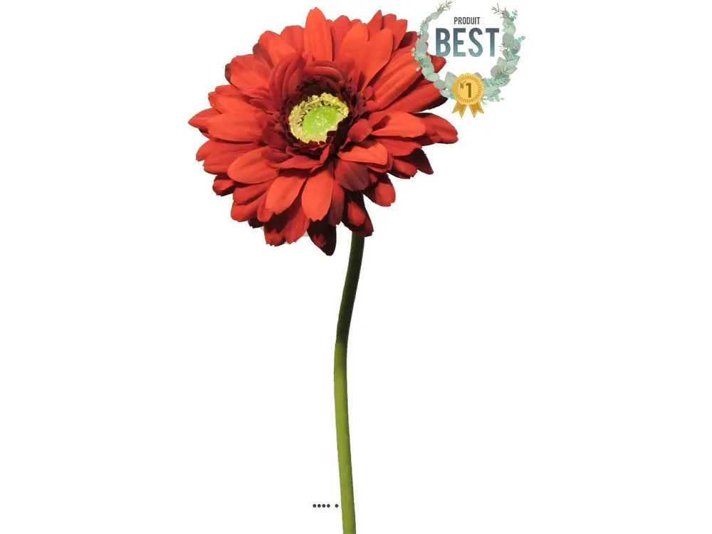 Gerbera artificiel, H 48 cm Rouge - BEST - couleur: Rouge