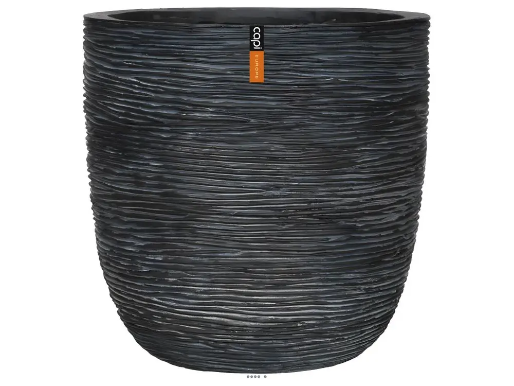 Bac Fibres et magnesium Hilo Ext. EggPot D 54 x H52 cm Noir - choisissez votre hauteur: H 52 cm - couleur: Noir