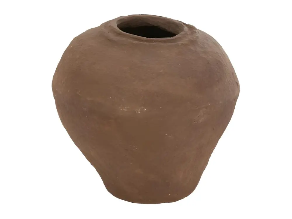 Vase irrégulier en papier marron 44x44x48 cm