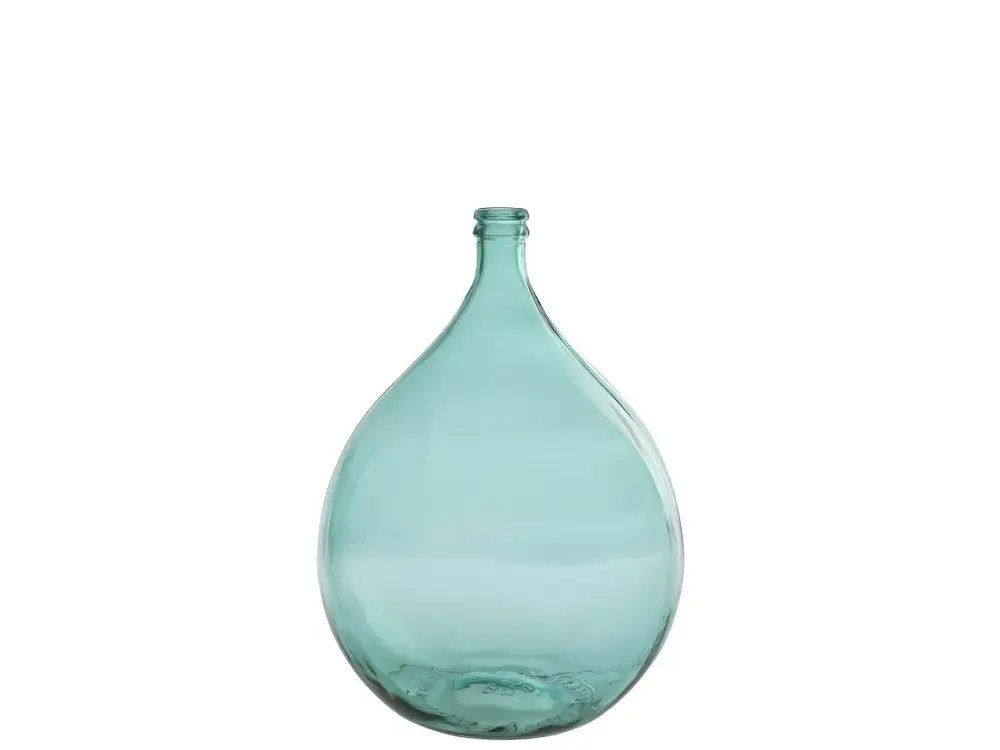 Vase dame jeanne en verre azur 41x41x56 cm