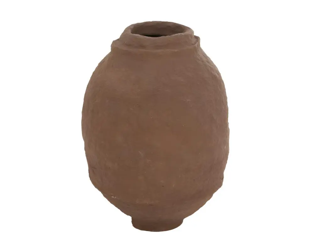 Vase irrégulier en papier marron 42x42x59 cm