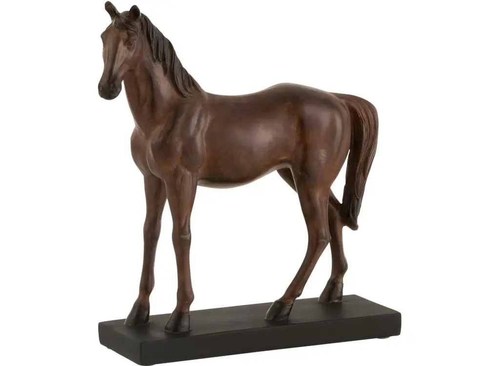 Statuette Déco "Cheval" 28cm Marron