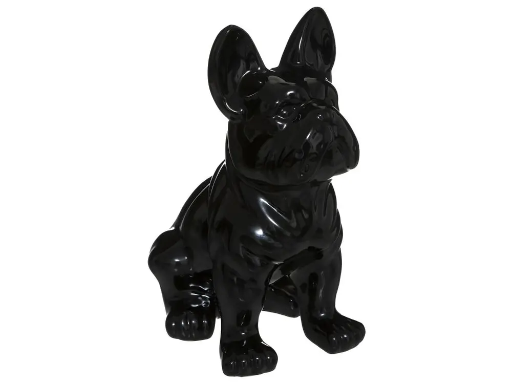 Objet décoratif Bulldog en Céramique Noir H 22 cm