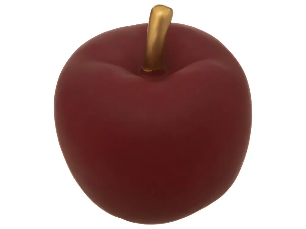 Pomme décorative en Céramique Rouge D. 12,5 x H. 13 cm