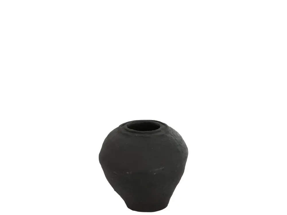 VASE PAPIER MACHE NOIR S