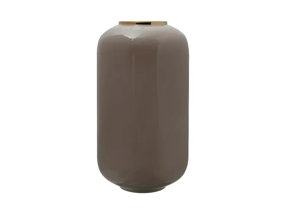 Vase Rond Déco "Somyu" 48cm Taupe & Or