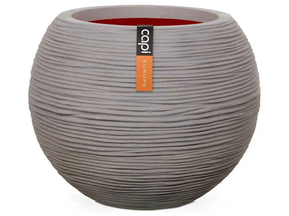 Bac Rib Top Qualité Int/Ext. boule 40x32 cm gris - choisissez votre hauteur: H 32 cm - couleur: Gris ciment