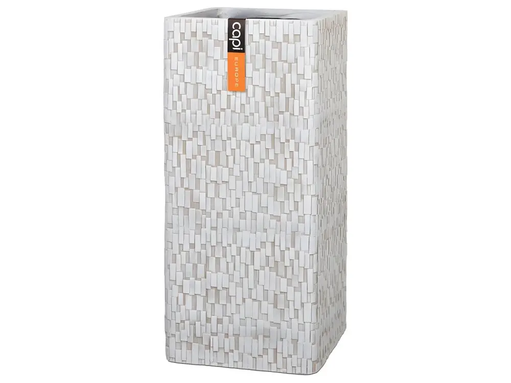 Bac Stone pure fibre & magnesium Hany Ext. jardinière 26x26x58cm sable - choisissez votre hauteur: H 58 cm - couleur: Sable