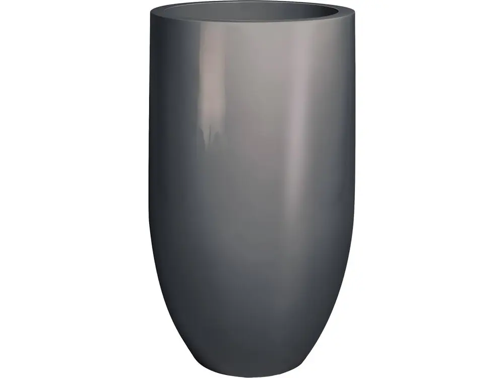 Bac fibres de verre gelcoat Ø 35 cm H 90 cm Ext. cigare anthracite - choisissez votre hauteur: H 90 cm - couleur: Gris anthracite